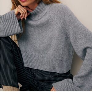 Reformation Garrett Cashmere Cropped Sweater in Medium (Husky color)